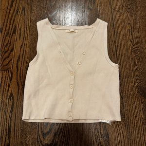 Pacsun Cream Cropped Tank